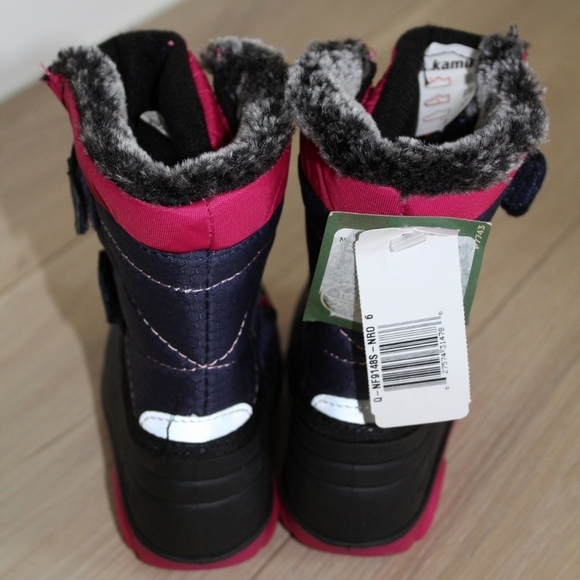 NWT Kamik toddlers pink & purple snowboots, size 6 - Picture 2 of 3